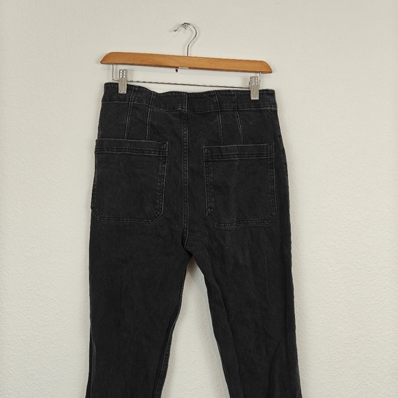Reformation Straight Leg Elsie Black Washed Out High Rise Jeans Size 29 Women's - Picture 13 of 16